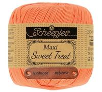 Scheepjes Maxi Sweet Treat 410 Rich Coral Premium Wolle 25g für filigrane Spitzen Häkelideen zarte Dekoprojekte und feine Handarbeiten mit mySearose Label