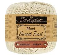 Scheepjes Maxi Sweet Treat 505 Linen Premium Wolle 25g für filigrane Spitzen Häkelideen zarte Dekoprojekte und feine Handarbeiten mit mySearose Label