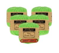 Scheepjes Maxi Sweet Treat 513 Spring Green Premium Wolle 5 x 25g für filigrane Spitzen Häkelideen zarte Dekoprojekte und feine Handarbeiten mit mySearose Label
