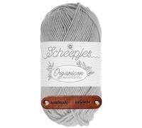 Scheepjes Organicon 203 Frosted Silver Premium Wolle 50g vegan für empfindliche Haut und liebevolle Babyideen mit mySearose Label