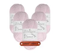 Scheepjes Organicon 204 Lavender Haze Premium Wolle 5 x 50g vegan für empfindliche Haut und liebevolle Babyideen mit mySearose Label