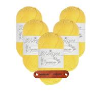 Scheepjes Organicon 211 Gentle Primrose Premium Wolle 5 x 50g vegan für empfindliche Haut und liebevolle Babyideen mit mySearose Label