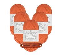 Scheepjes Organicon 225 Curly Dock Premium Wolle 5 x 50g vegan für empfindliche Haut und liebevolle Babyideen mit mySearose Label