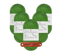 Scheepjes Organicon 234 Cosy Moss Premium Wolle 5 x 50g vegan für empfindliche Haut und liebevolle Babyideen mit mySearose Label
