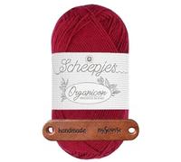 Scheepjes Organicon 243 Cherry Jam Premium Wolle 50g vegan für empfindliche Haut und liebevolle Babyideen mit mySearose Label