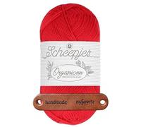 Scheepjes Organicon 244 Red Rose Premium Wolle 50g vegan für empfindliche Haut und liebevolle Babyideen mit mySearose Label