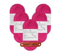 Scheepjes Organicon 247 Swaying Tulip Premium Wolle 5 x 50g vegan für empfindliche Haut und liebevolle Babyideen mit mySearose Label