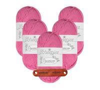 Scheepjes Organicon 248 Pink Elephant Premium Wolle 5 x 50g vegan für empfindliche Haut und liebevolle Babyideen mit mySearose Label