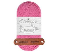 Scheepjes Organicon 248 Pink Elephant Premium Wolle 50g vegan für empfindliche Haut und liebevolle Babyideen mit mySearose Label