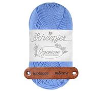 Scheepjes Organicon 253 Cornflower Premium Wolle 50g vegan für empfindliche Haut und liebevolle Babyideen mit mySearose Label