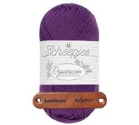 Scheepjes Organicon 257 Perfect Plum Premium Wolle 50g vegan für empfindliche Haut und liebevolle Babyideen mit mySearose Label