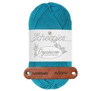 Scheepjes Organicon 263 Deep Azure Premium Wolle 50g vegan für empfindliche Haut und liebevolle Babyideen mit mySearose Label