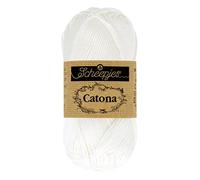 Scheepjes - Scheepjes 106 Schnee Weiße Catona Garn - 10x100g