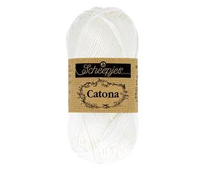 Scheepjes - Scheepjes 106 Schnee Weiße Catona Garn - 1x10g