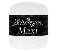 Scheepjes - Scheepjes 106 Schnee Weiße Maxi Garn - 6x100g