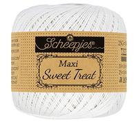 Scheepjes - Scheepjes 106 Schnee Weiße Maxi Sweet Treat Garn - 10x25g