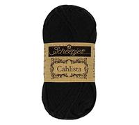 Scheepjes - Scheepjes 110 Jet Schwarz Cahlista Garn - 10x50g