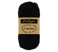 Scheepjes - Scheepjes 110 Jet Schwarz Catona Garn - 1x10g