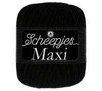 Scheepjes - Scheepjes 110 Jet Schwarz Maxi Garn - 10x100g
