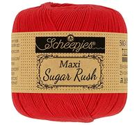 Scheepjes - Scheepjes 115 Heiß Rot Maxi Zucker Eilen Garn - 1x50g