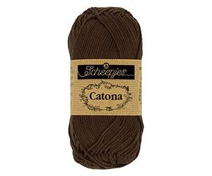 Scheepjes - Scheepjes 162 Schwarz Kaffee Catona Garn - 1x10g