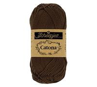 Scheepjes - Scheepjes 162 Schwarz Kaffee Catona Garn - 20x25g