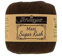 Scheepjes - Scheepjes 162 Schwarz Kaffee Maxi Sugar Rush Garn - 10x50g