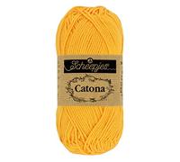 Scheepjes - Scheepjes 208 Gelb Gold Catona Garn - 10x10g