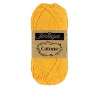Scheepjes - Scheepjes 208 Gelb Gold Catona Garn - 10x50g