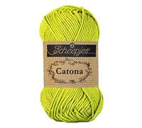 Scheepjes - Scheepjes 245 Grün Gelb Catona Garn - 1x25g