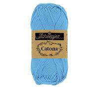 Scheepjes - Scheepjes 384 Pulver Blau Catona Garn - 1x10g