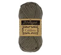 Scheepjes - Scheepjes 387 Dunkel Olive Cahlista Garn - 1x50g