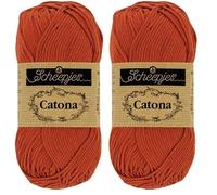 Scheepjes - Scheepjes 388 Rost Catona Garn - 1x50g (Packung mit 2)