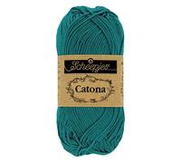 Scheepjes - Scheepjes 401 Dunkel Blaugrün Catona Garn - 1x10g