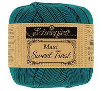 Scheepjes - Scheepjes 401 Dunkel Blaugrün Maxi Sweet Treat Garn - 10x25g