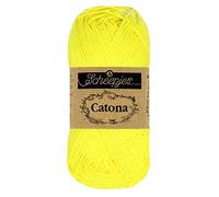 Scheepjes - Scheepjes 601 Neón Amarillo Catona Hilo - 1x10g
