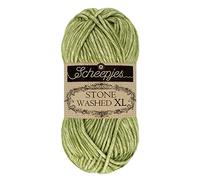 Scheepjes 1665-846 Stone Washed XL Baumwolle Garn, 70 30% Acryl, 846 Canada Jade, 1x50g, 75 Meter