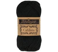 Scheepjes - Scheepjes Cahlista 110 Jet Black Garn - 1x50g