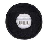 Scheepjes - Scheepjes Candy Floss 110 Jet Black (165m) Bio Mercerisiert Baumwolle Garn - 1x20g