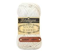 Scheepjes Stone Washed 801 Moon Stone Premium Wolle 50g für melierte Lieblingsstücke sanfte Farbnuancen und kreative Handarbeiten mit mySearose Label