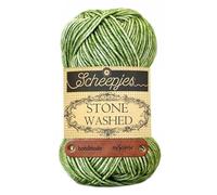 Scheepjes Stone Washed 806 Canada Jade Premium Wolle 50g für melierte Lieblingsstücke sanfte Farbnuancen und kreative Handarbeiten mit mySearose Label