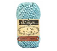Scheepjes Stone Washed 813 Amazonite Premium Wolle 50g für melierte Lieblingsstücke sanfte Farbnuancen und kreative Handarbeiten mit mySearose Label