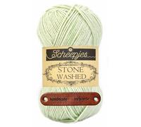 Scheepjes Stone Washed 819 New Jade Premium Wolle 50g für melierte Lieblingsstücke sanfte Farbnuancen und kreative Handarbeiten mit mySearose Label