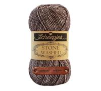 Scheepjes Stone Washed 829 Obsidian Premium Wolle 50g für melierte Lieblingsstücke sanfte Farbnuancen und kreative Handarbeiten mit mySearose Label