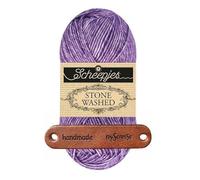 Scheepjes Stone Washed 840 Rich Charoite Premium Wolle 50g für melierte Lieblingsstücke sanfte Farbnuancen und kreative Handarbeiten mit mySearose Label