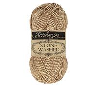 Scheepjes Stone Washed Garn 50 g - Nr. 804 Boulder Opal, Baumwoll-Acryl-Mischung, weiches meliertes Garn für Stricken und Häkeln