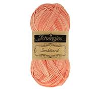 Scheepjes Sunkissed 50g - 011 Peach Ice, Wolle für Häkel- und Strickprojekte