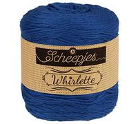 Scheepjes Whirlette | Baumwollgarn blau, Baumwollmischgarn einfarbig uni zum Stricken und Häkeln | (875 Lightly Salted)