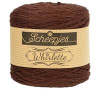 Scheepjes Whirlette | Baumwollgarn braun, Baumwollmischgarn einfarbig uni zum Stricken und Häkeln | (863 Chocolate)