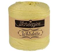 Scheepjes Whirlette | Baumwollgarn gelb, Baumwollmischgarn einfarbig uni zum Stricken und Häkeln | (870 Star Fruit)